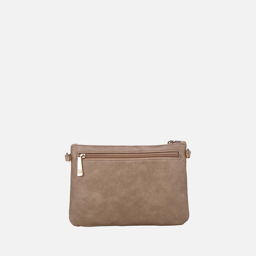 Burgundy MKF Collection By Mia K Alisson Printed Flag Crossbody Bag