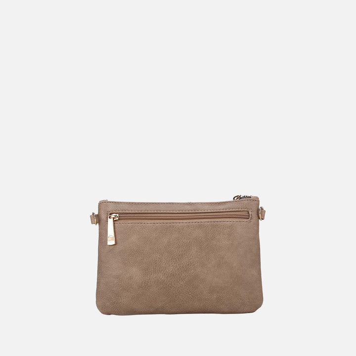 Burgundy MKF Collection By Mia K Alisson Printed Flag Crossbody Bag