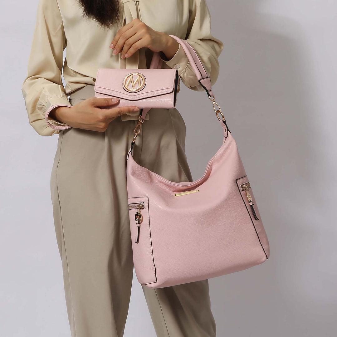 Yellow MKF Collection By Mia K Ophelia Hobo Bag And Wallet Set