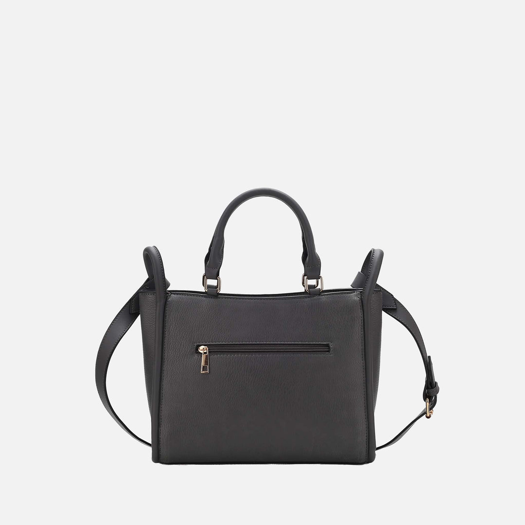 Charcoal Grey MKF Collection By Mia K Melody Vegan Leather Tote