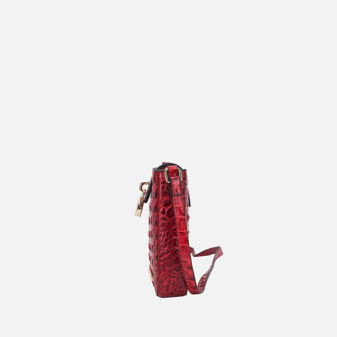 Croco Fuchsia MKF Collection By Mia K Avery Crossbody Bag
