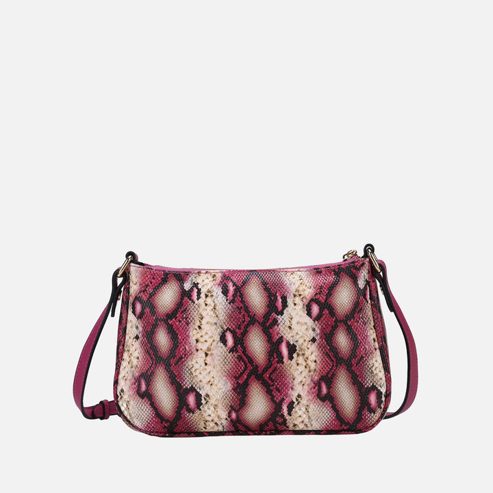 Snake Coffee MKF Collection By Mia K Essie Embossed Crossbody Bag