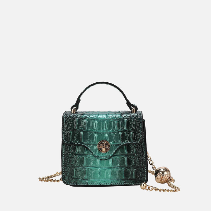MKF Collection By Mia K Luxe Croc Embossed Mini Satchel