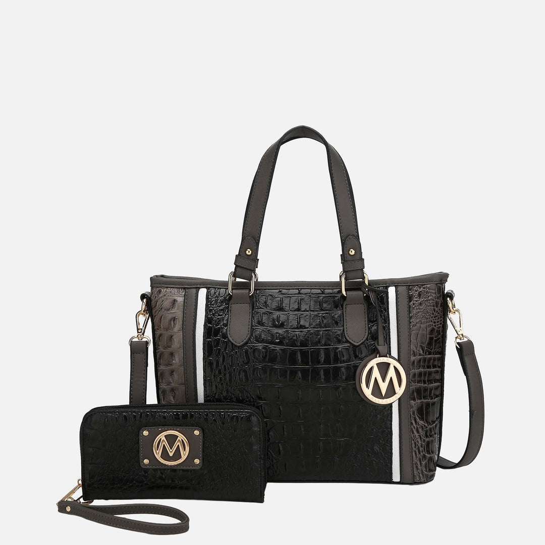 Croco Yellow MKF Collection By Mia K Lizza Tote Bag