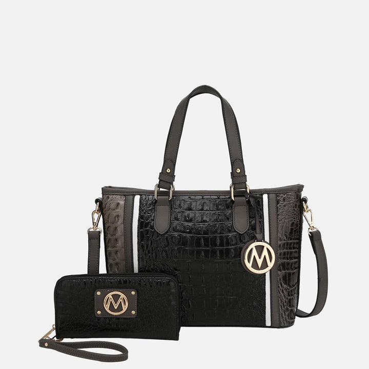 Croco Yellow MKF Collection By Mia K Lizza Tote Bag
