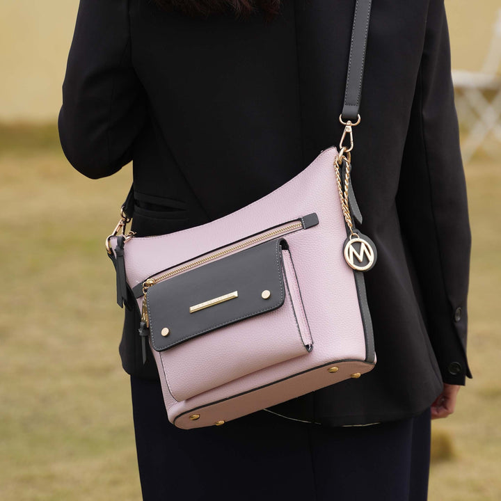 Blush MKF Collection By Mia K Serenity Color Block Shoulder Bag