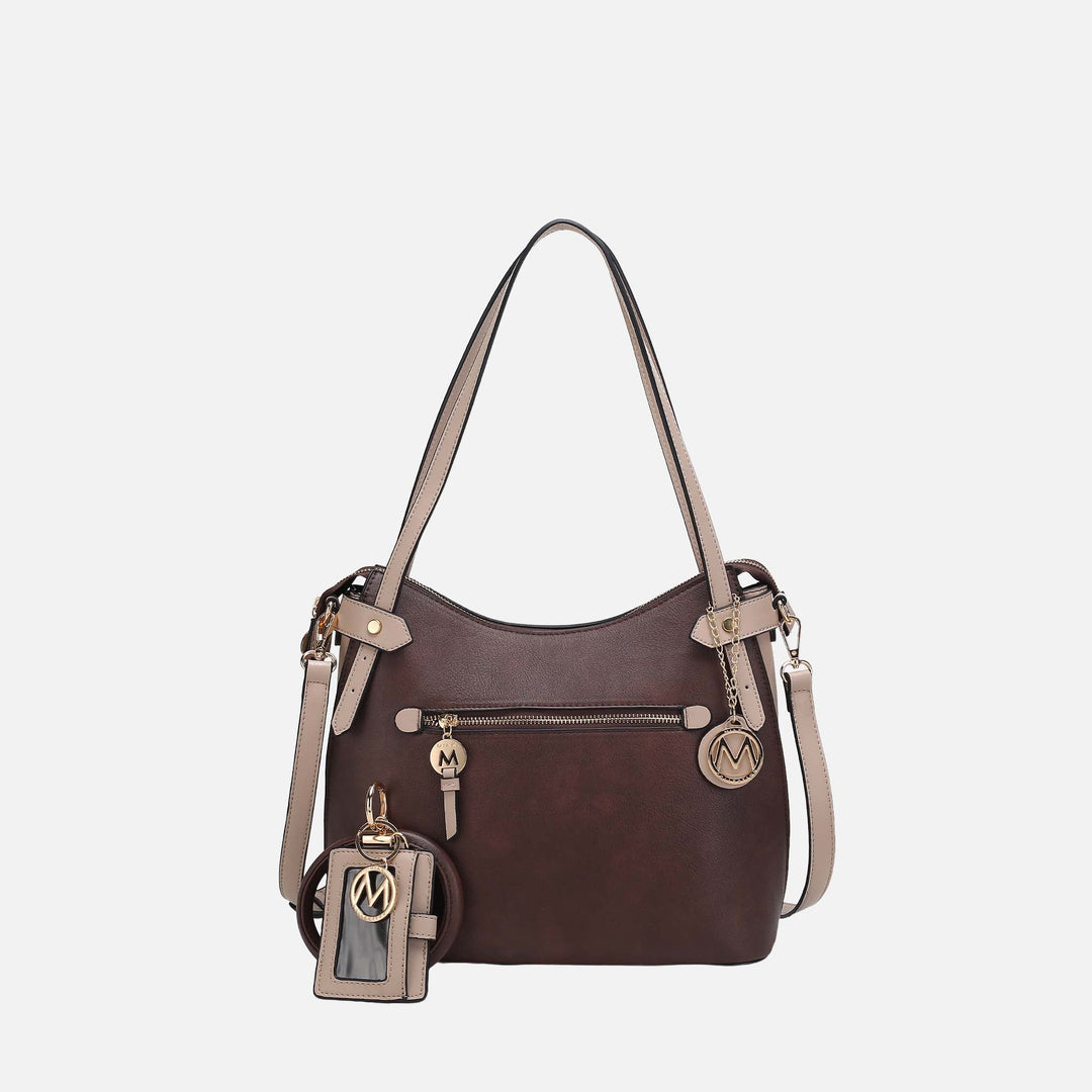 MKF Collection By Mia K Jaseli Color Block Hobo Bag And Cardholder Set