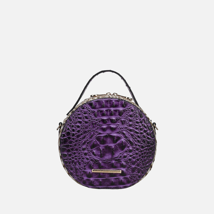 Croco Yellow MKF Collection By Mia K Ynnari Croc Round Crossbody Bag
