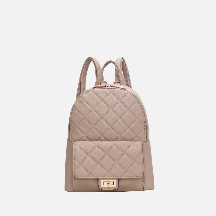 Tan MKF Collection By Mia K Dimitria Quilted Backpack