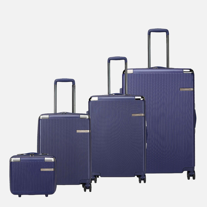 Metallic Rose Gold MKF Collection By Mia K Tulum Spinner Luggage Set