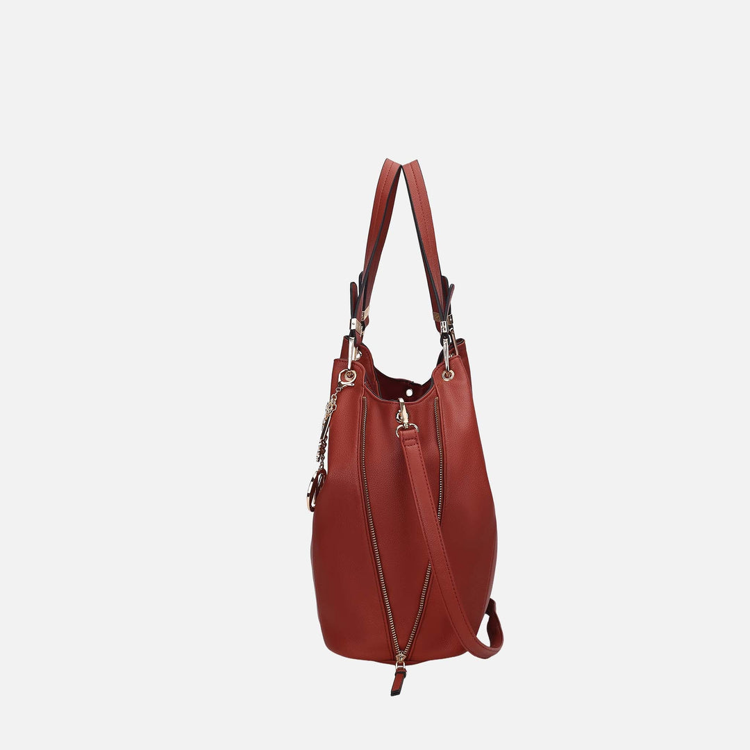 Chocolate MKF Collection By Mia K Calina Shoulder Bag