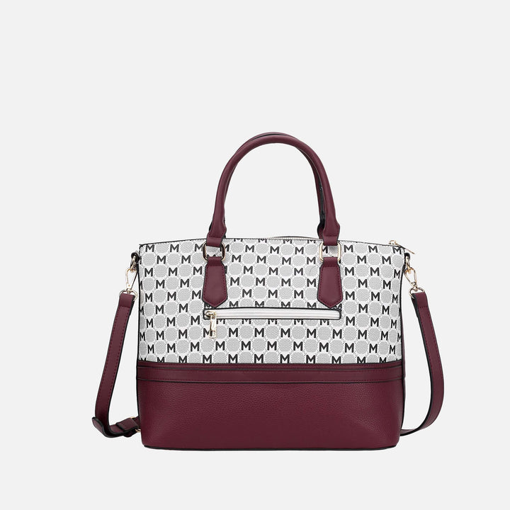 Cognac Brown MKF Collection By Mia K Saylor Tote Bag And Wallet Set