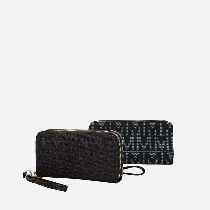 MKF Collection By Mia K Kathe Embossed M Signature Wallet Wristlet