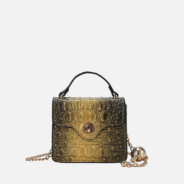 MKF Collection By Mia K Luxe Croc Embossed Mini Satchel