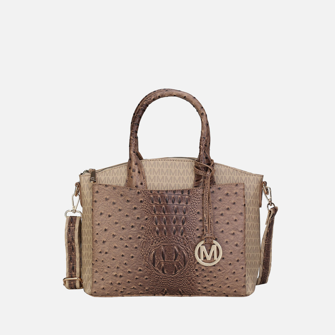 White MKF Collection By Mia K Collins Signature Shoulder Bag