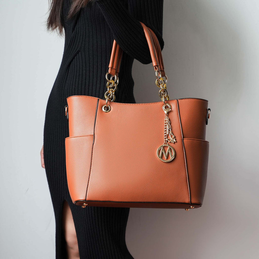 Mustard MKF Collection By Mia K Bonita Tote Bag And Wallet Set