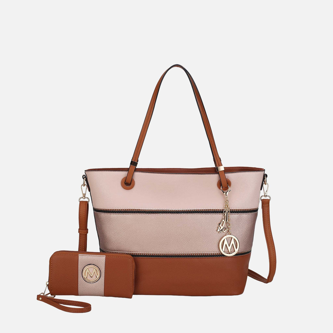 MKF Collection By Mia K Vallie Tote Bag And Wallet Set