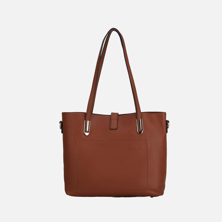 Charcoal Grey MKF Collection By Mia K Raya Shoulder Bag And Set