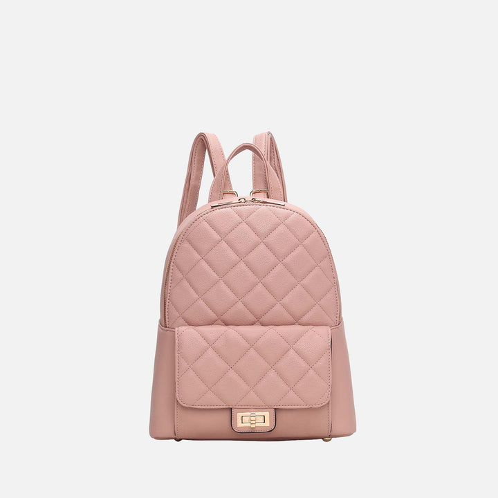 Taupe MKF Collection By Mia K Dimitria Quilted Backpack
