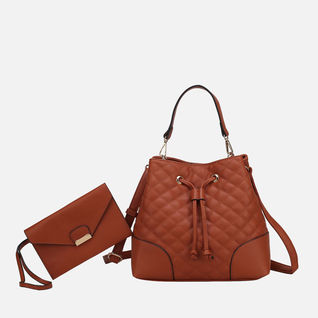 Tawny MKF Collection By Mia K Wendy 2 Pcs Bucket Bag With Wristlet