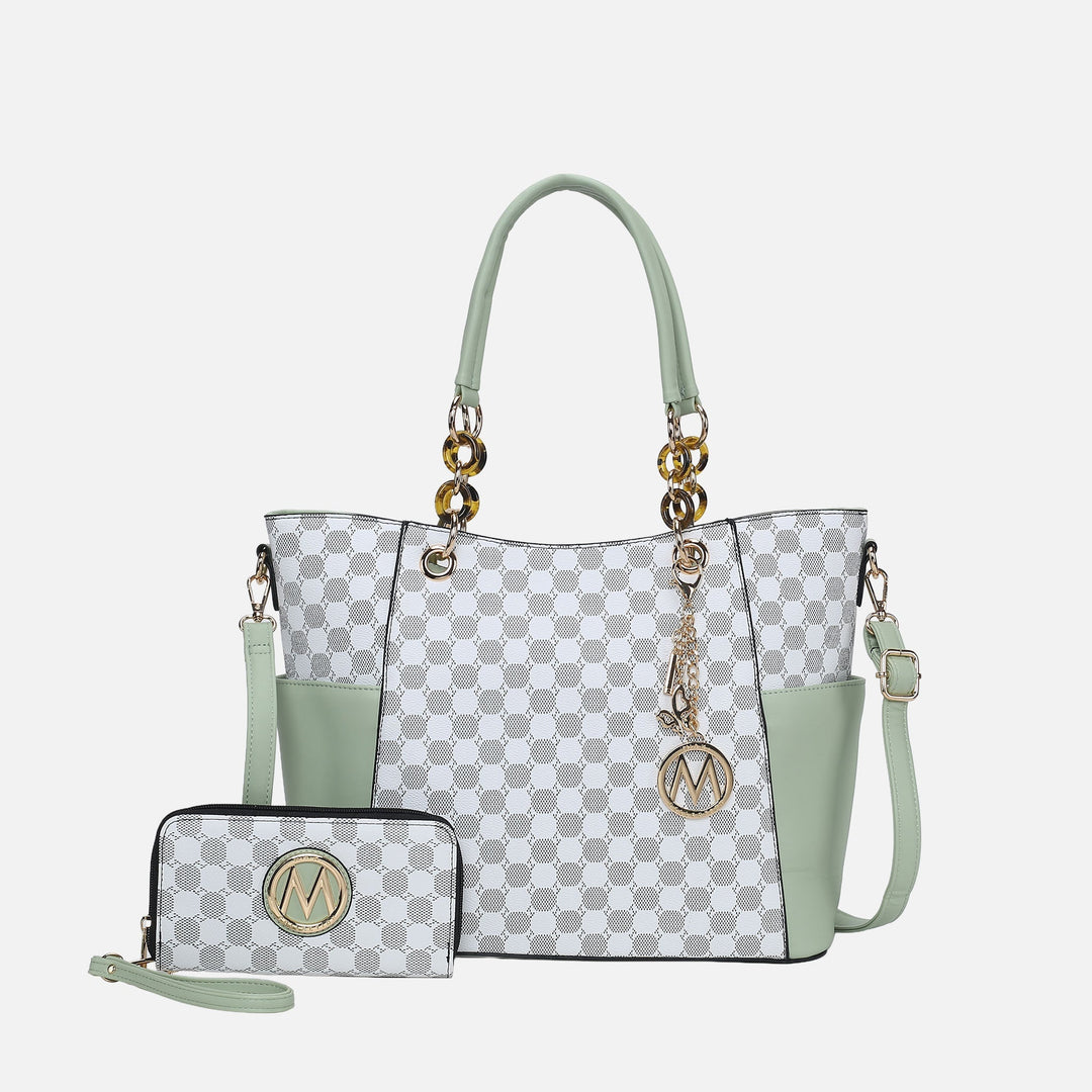 Black MKF Collection By Mia K Merlina Tote Bag And Wallet Set