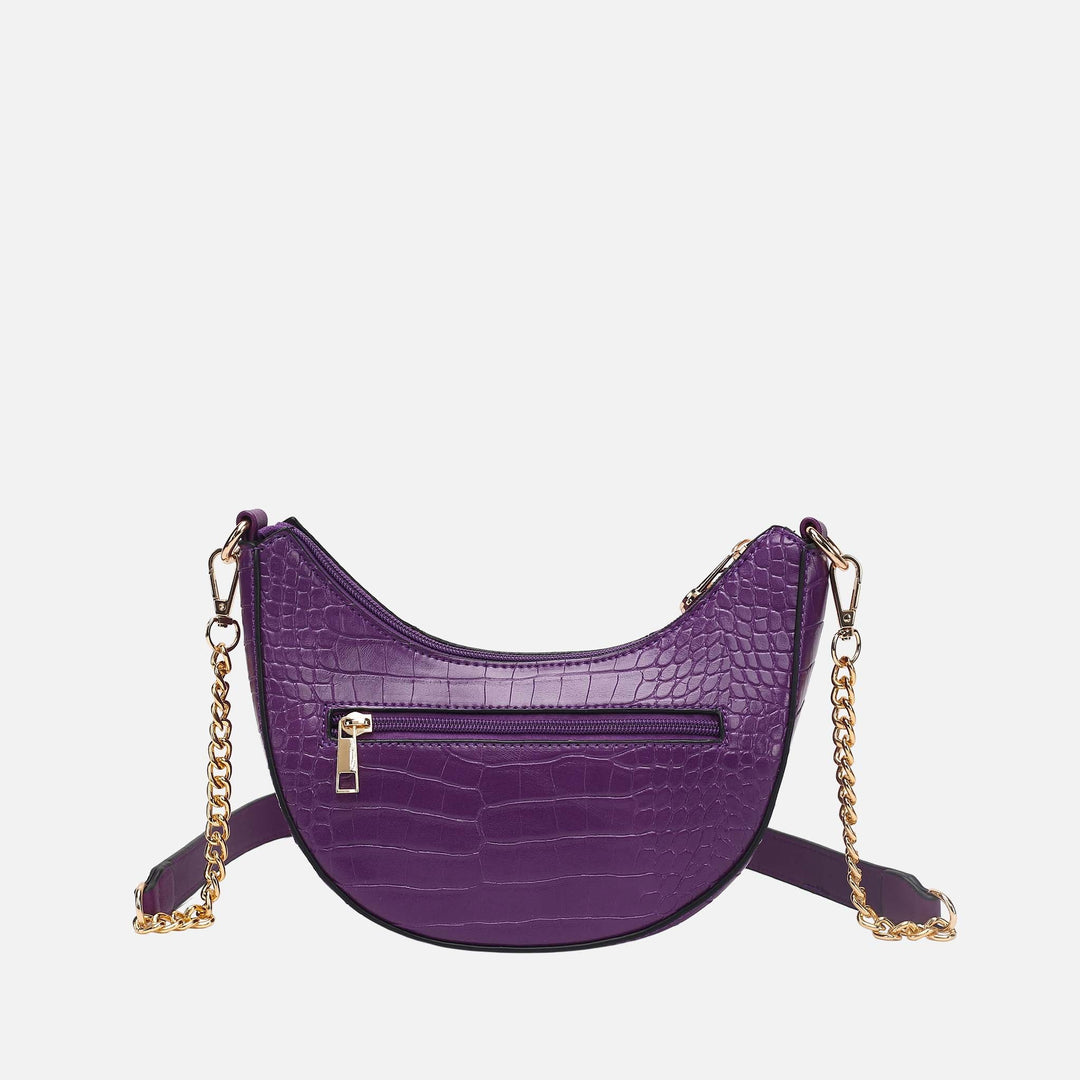 Burgundy MKF Collection By Mia K Amira Embossed Crossbody Bag