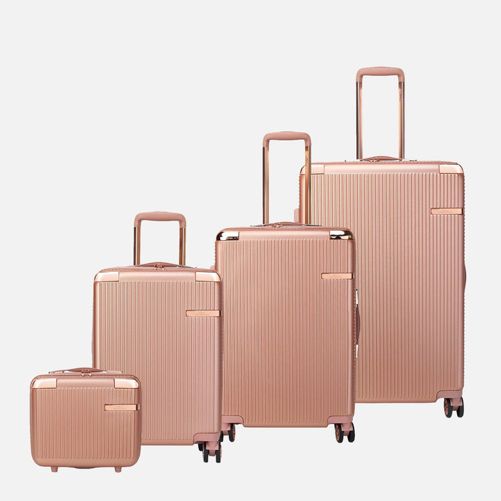 Silver MKF Collection By Mia K Tulum Spinner Luggage Set