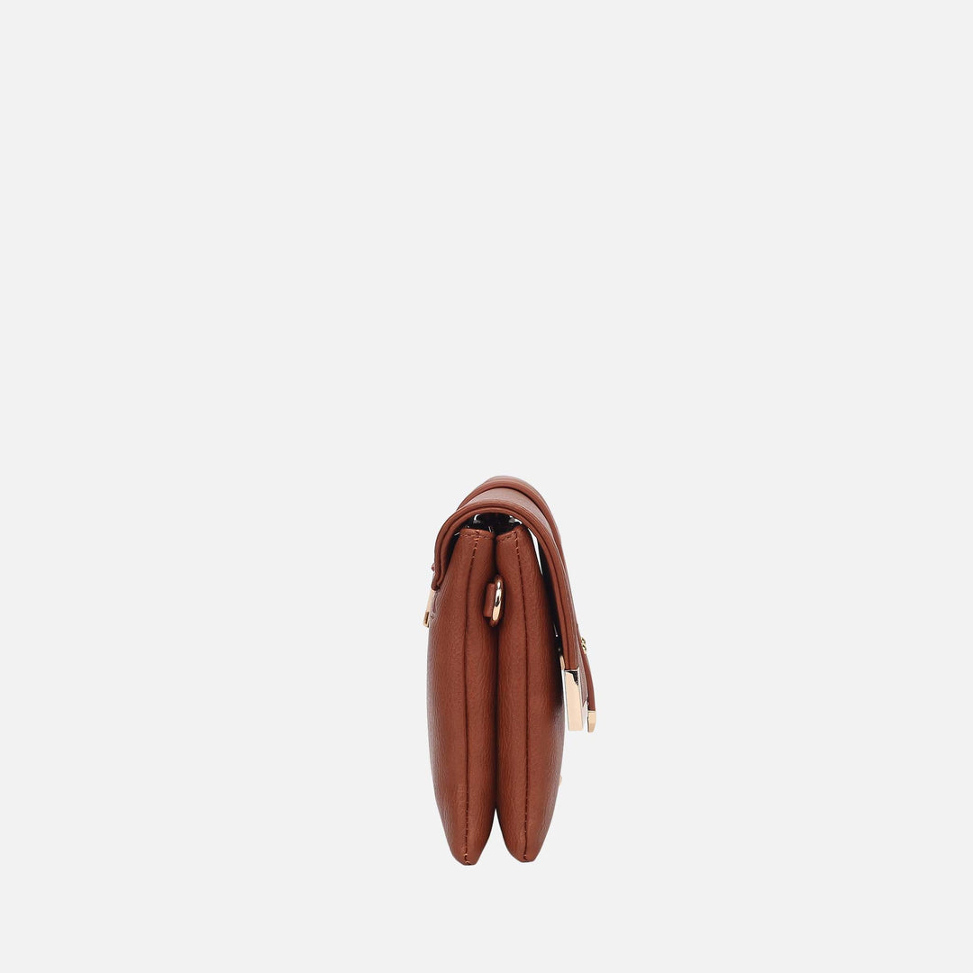 Cognac Brown MKF Collection By Mia K Valeska Crossbody Bag
