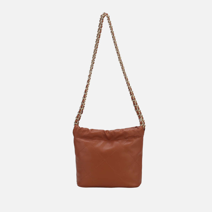 Coffee MKF Collection By Mia K Loriana Quilted Bag