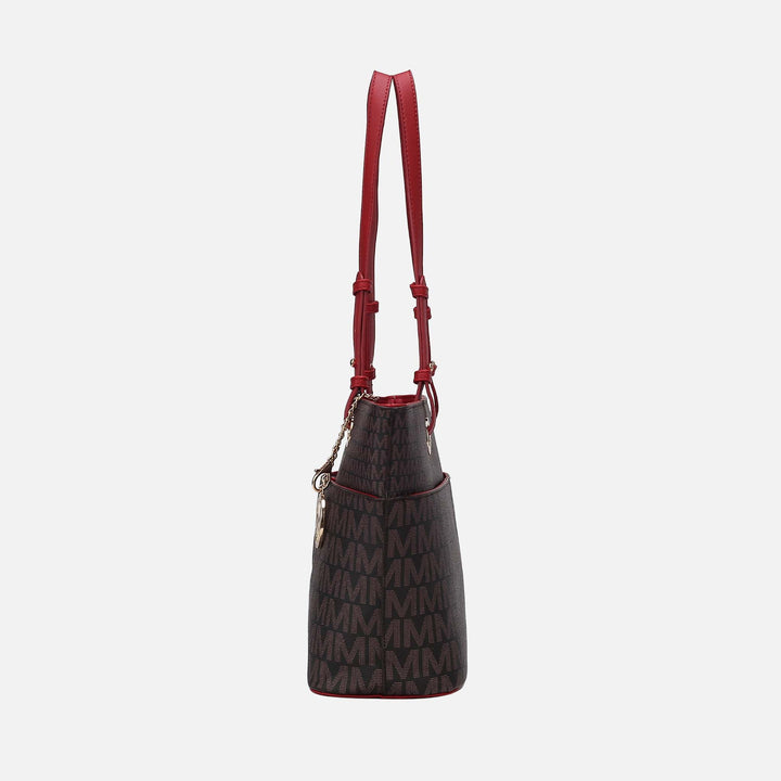Burgundy MKF Collection By Mia K Lori Signature Tote Bag