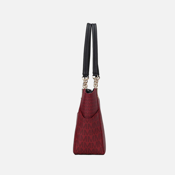 Burgundy MKF Collection By Mia K Jules Signature Tote Bag