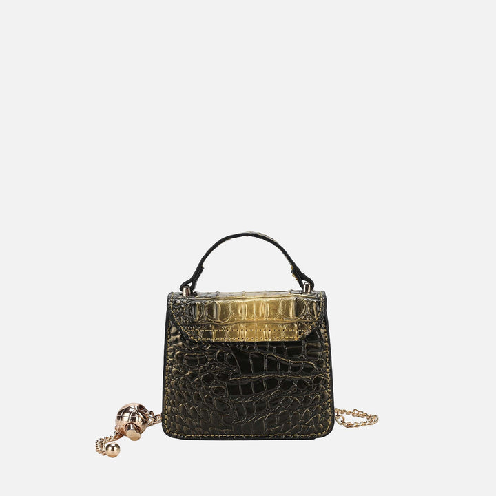 Croco Purple MKF Collection By Mia K Luxe Croc Embossed Mini Satchel