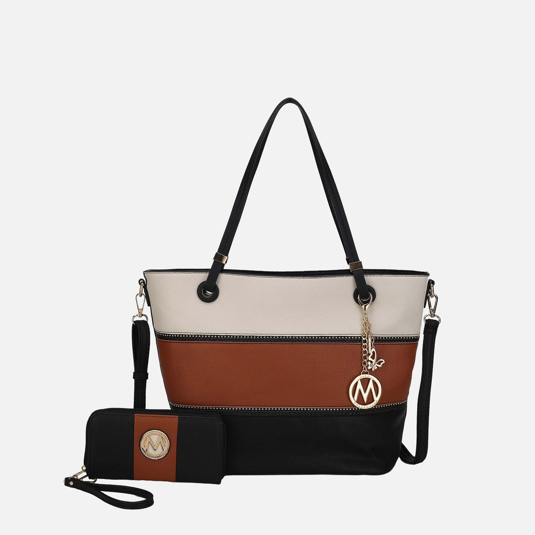 MKF Collection By Mia K Vallie Tote Bag And Wallet Set
