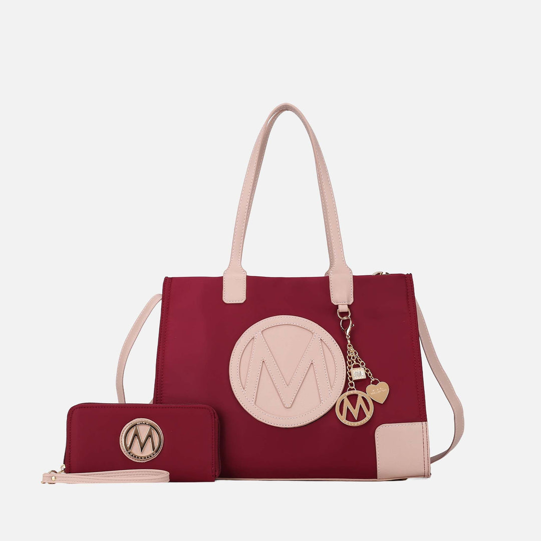 Seafoam MKF Collection By Mia K Louise Tote Bag And Wallet Set