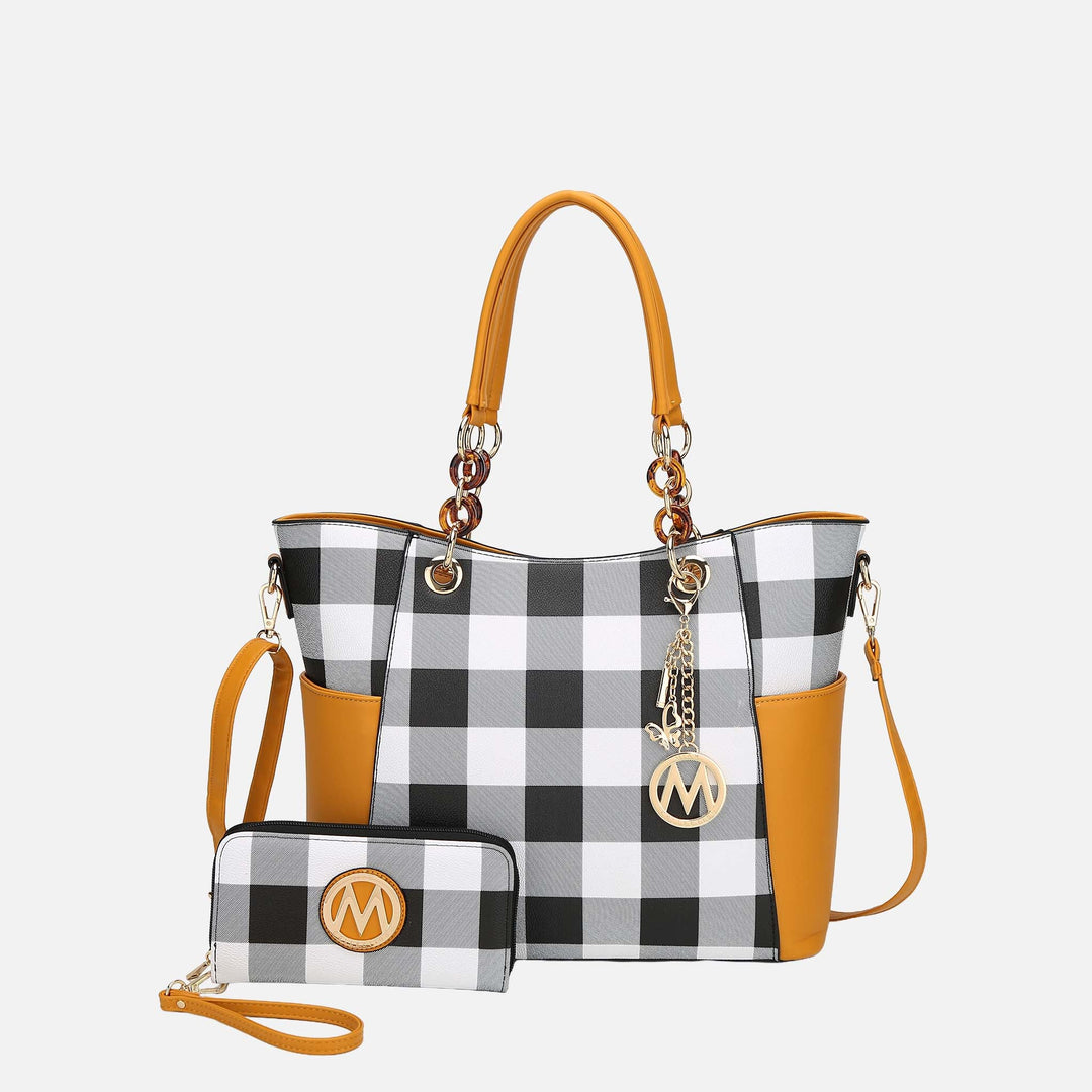 Red MKF Collection By Mia K Bonita Tote Bag And Wallet Set 1