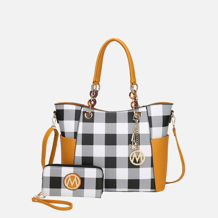 Red MKF Collection By Mia K Bonita Tote Bag And Wallet Set 1