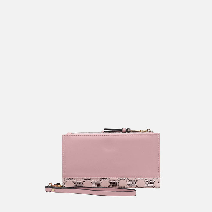 Charcoal Grey MKF Collection By Mia K Solene Monogram Wristlet