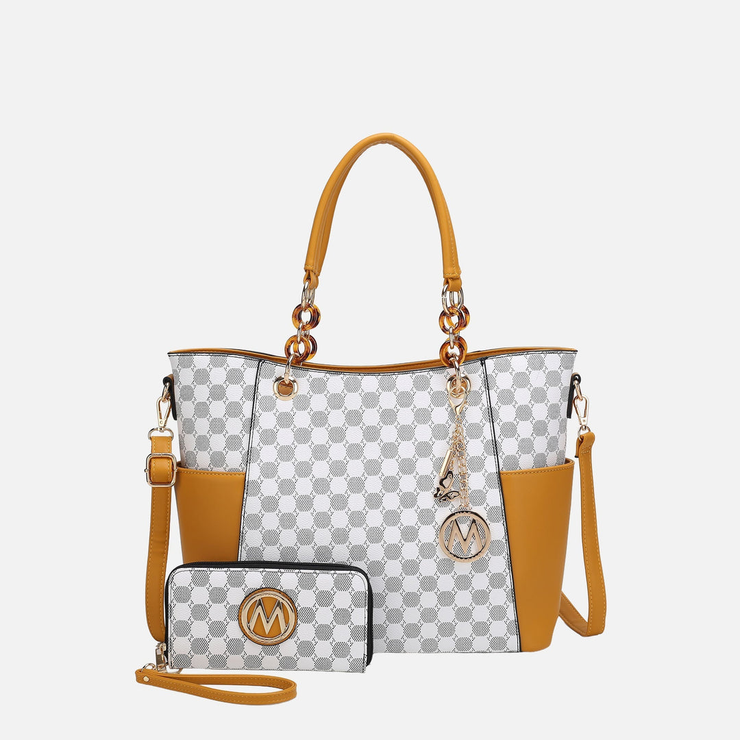 Denim Blue MKF Collection By Mia K Merlina Tote Bag And Wallet Set