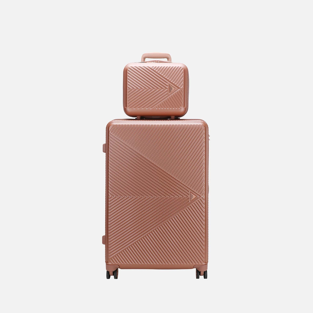 MKF Collection By Mia K Felicity Carry On Roller And Cosmetic Case Set