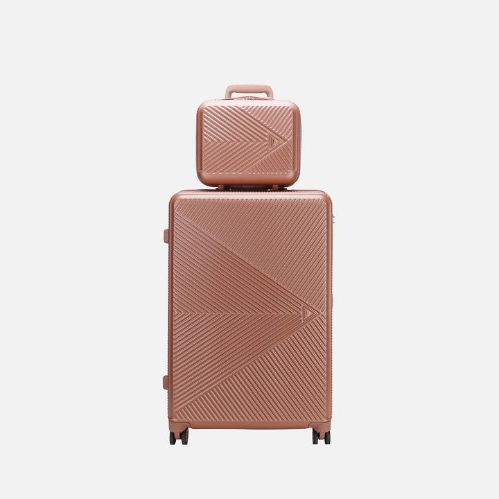 Black MKF Collection By Mia K Felicity Carry On Roller And Cosmetic Case Set