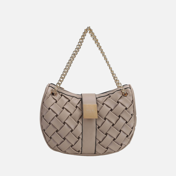 Plum MKF Collection By Mia K Solari Braided Chain Shoulder Bag