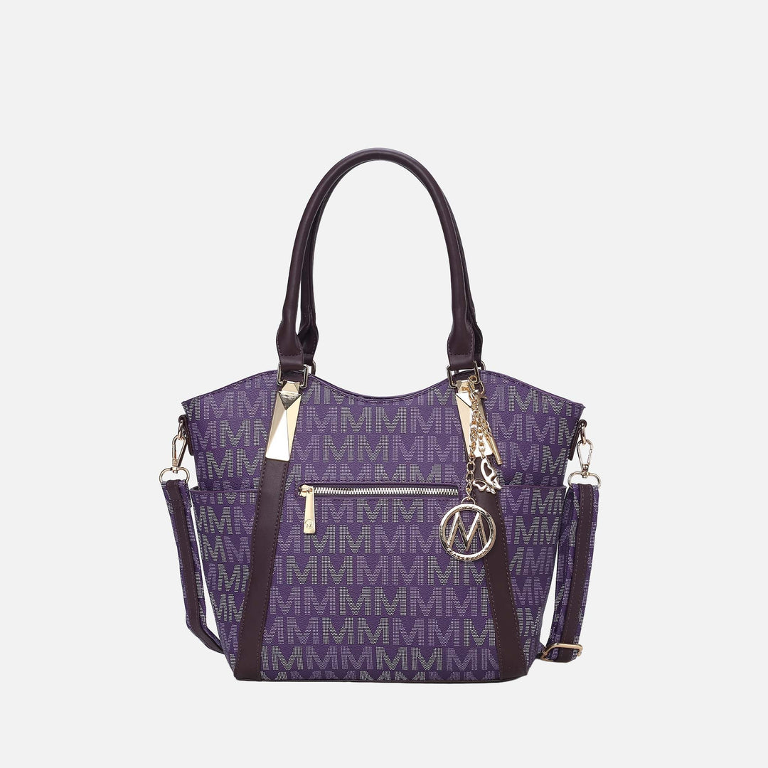 Burgundy MKF Collection By Mia K Jeneece Signature Tote Bag