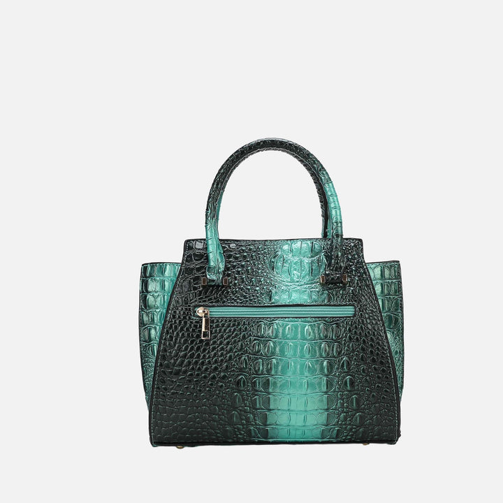 Croco Green MKF Collection By Mia K Bently Croc Embossed Tote And Set