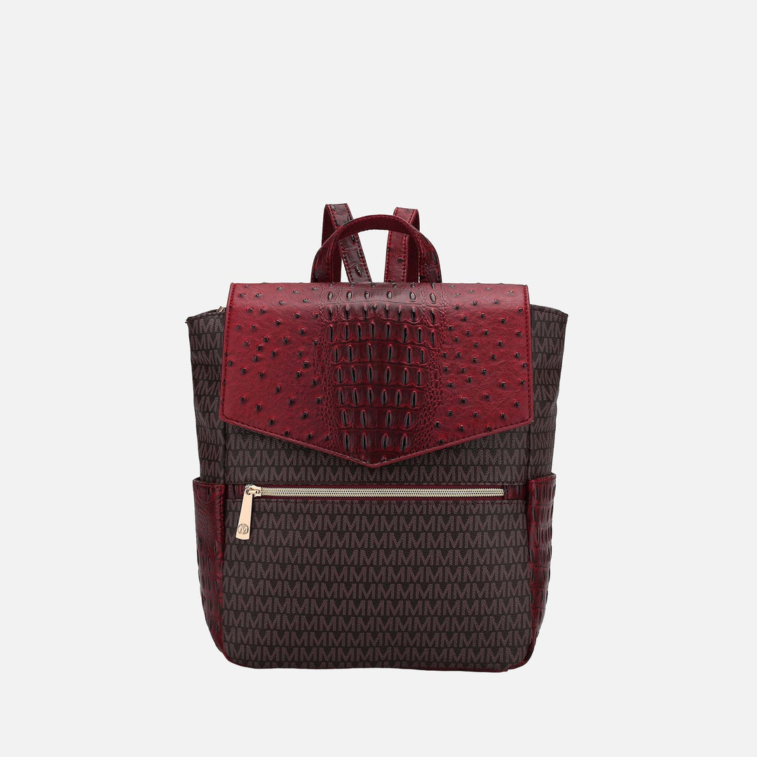 Burgundy MKF Collection By Mia K Leidy Signature Backpack