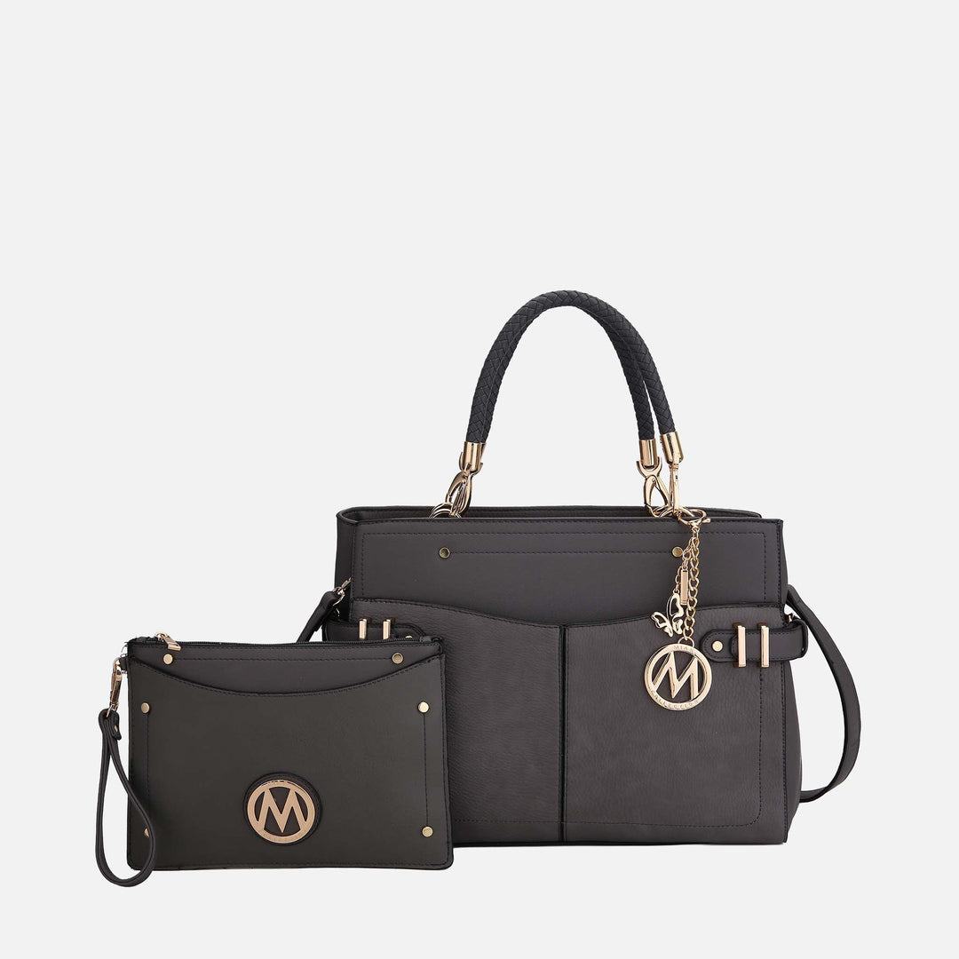 Navy MKF Collection By Mia K Tenna Shoulder Bag And Set