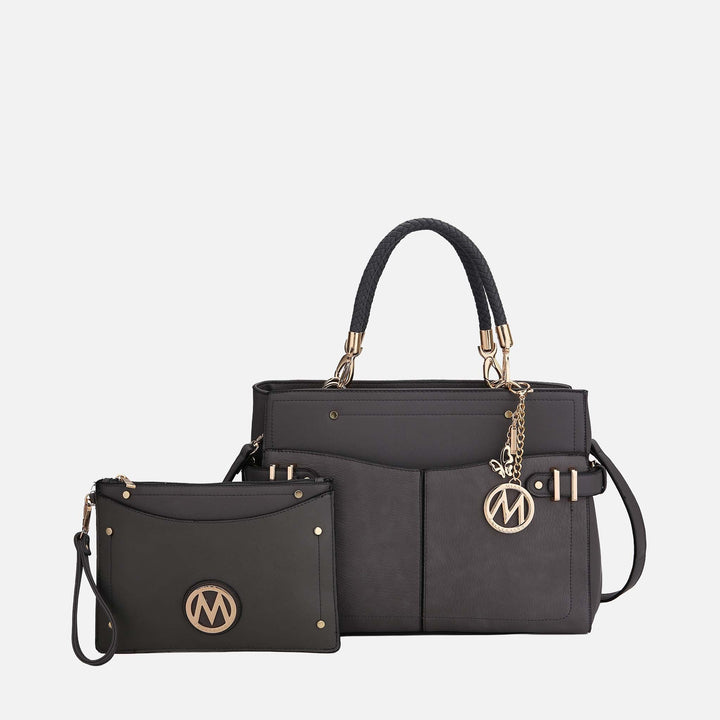 Navy MKF Collection By Mia K Tenna Shoulder Bag And Set