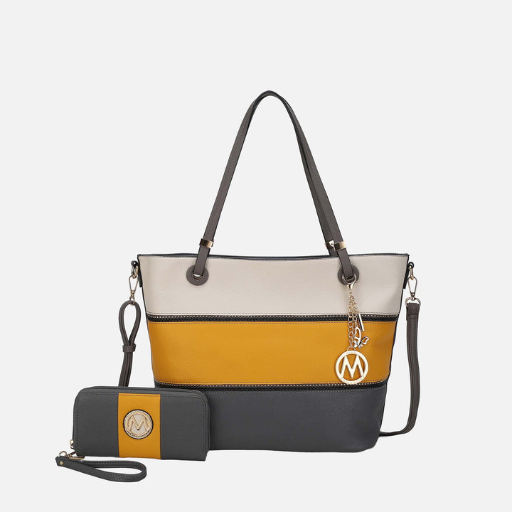 MKF Collection By Mia K Vallie Tote Bag And Wallet Set