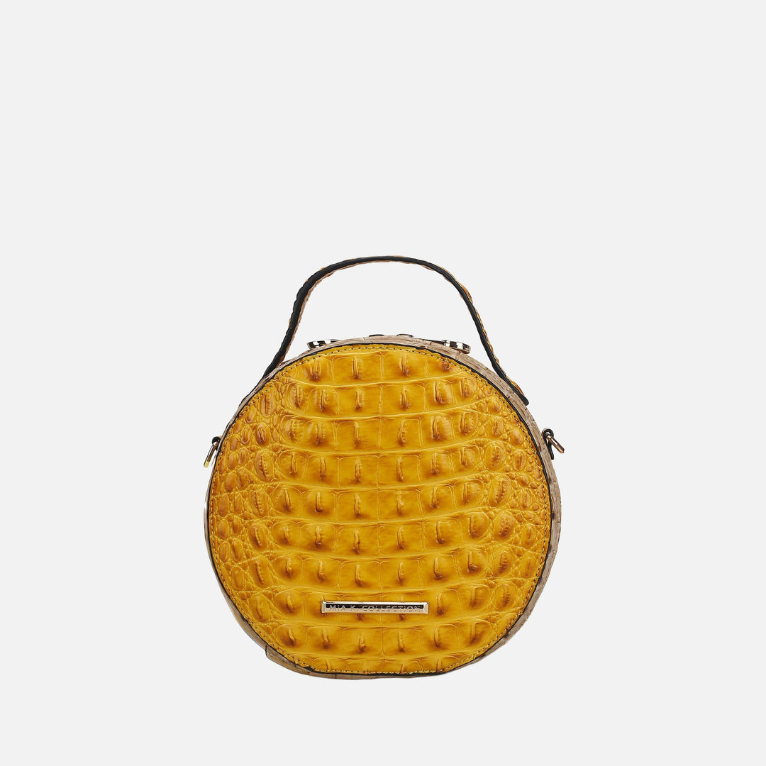 MKF Collection By Mia K Ynnari Croc Round Crossbody Bag