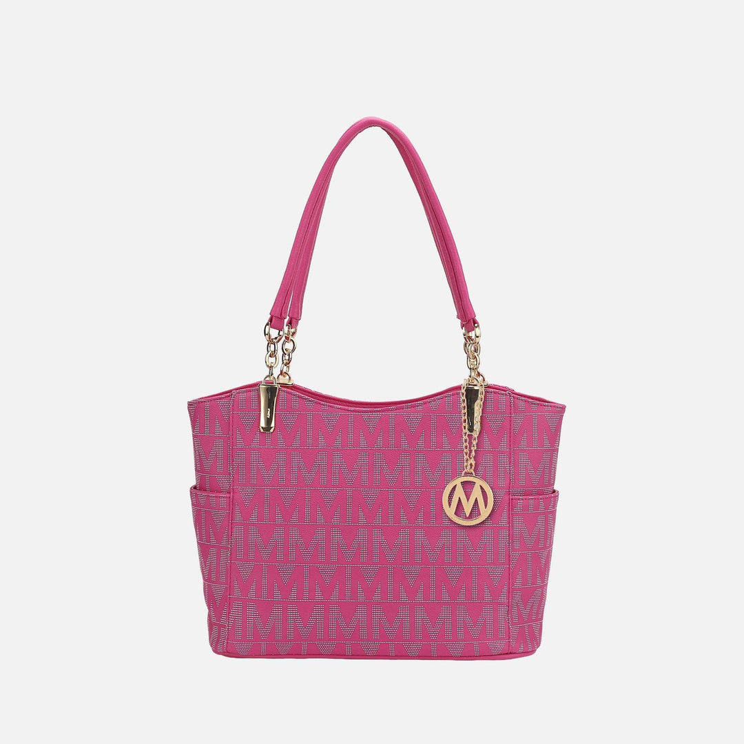 White MKF Collection By Mia K Braylee Signature Tote Bag