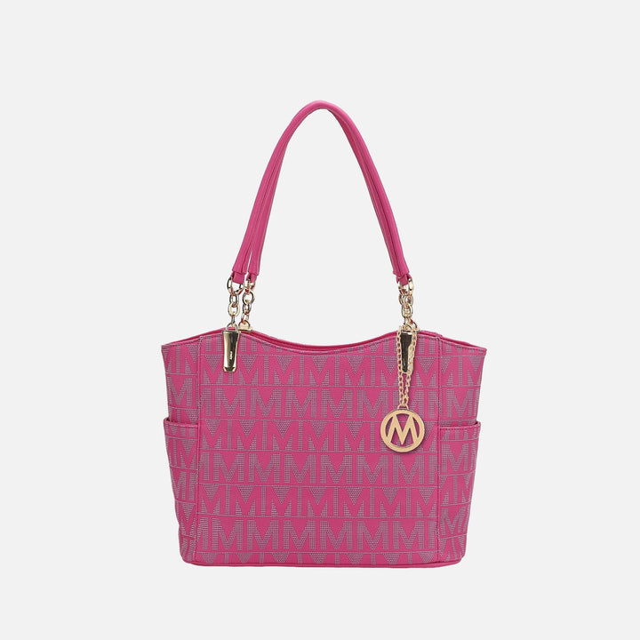 White MKF Collection By Mia K Braylee Signature Tote Bag